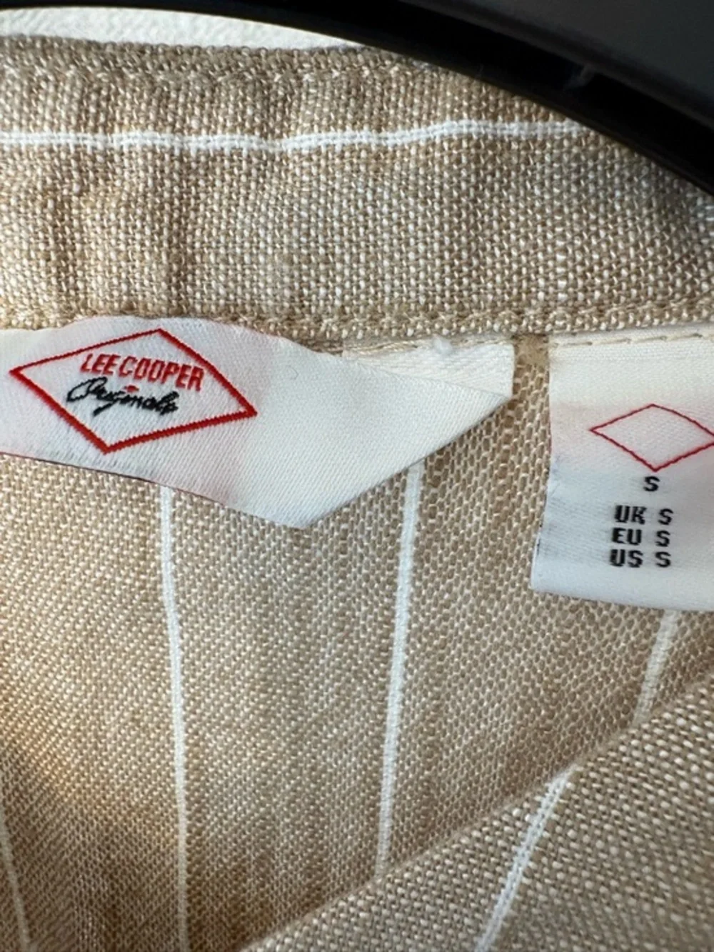 Lee Cooper Beige & White Button-Front Sleeveless Cotton Blend Dress Size Small - Picture 8 of 12